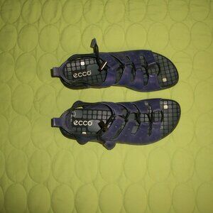 Ecco Sandals Women's 38 Purple Leather Comfort Outdoor